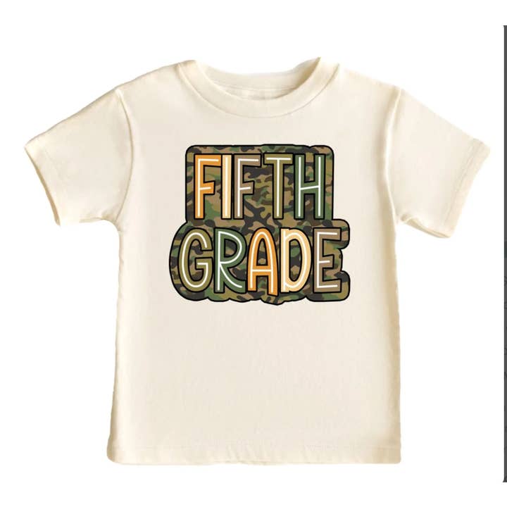 Fifth Grade Boys Camo Tee Shirt, 1st Day of School for wholesale by AvaryMaeInspirations