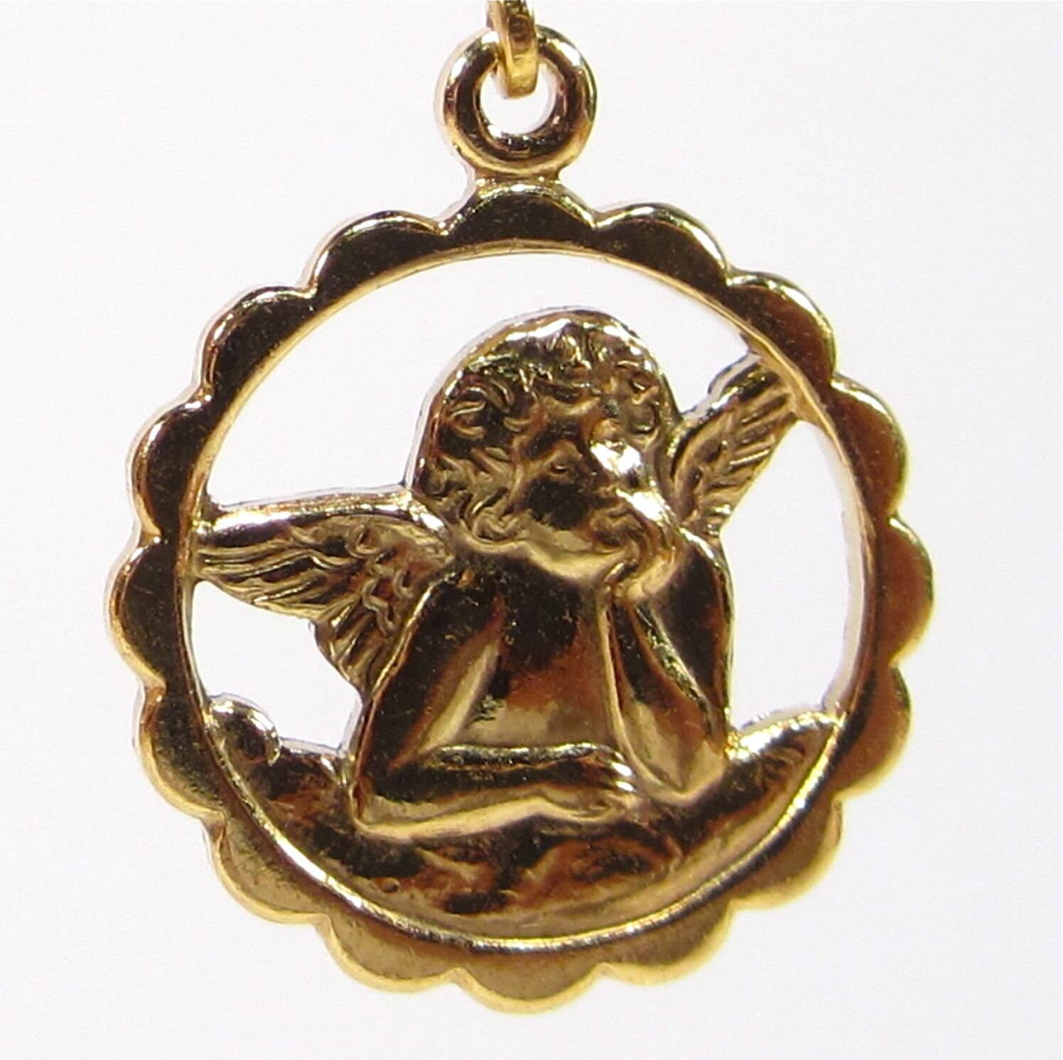 SoHo Schmuckmanufaktur - Wholesale Pendant/Charm Necklace - SoHo® Chain Cherub Angel Guardian Angel 18Kt Gold Plated5