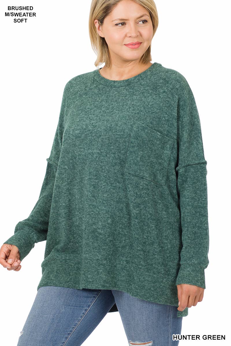 42POPS - Vente Pull en maille – femme - ..Plus Pull Oversize Mélangé Brossé29