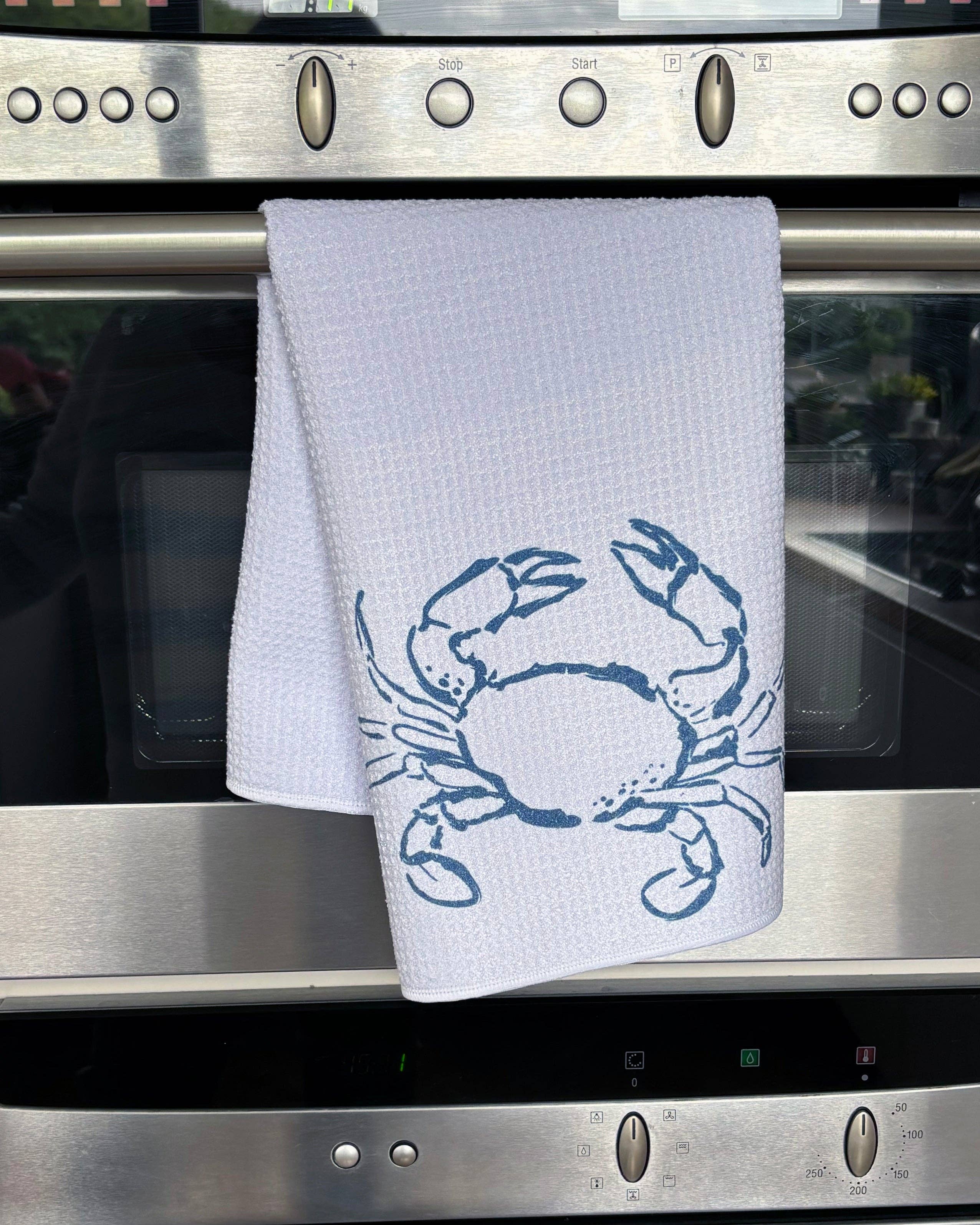 Sovende Bjorn - Wholesale Tea Towel - Crabby, waffle tea towel1