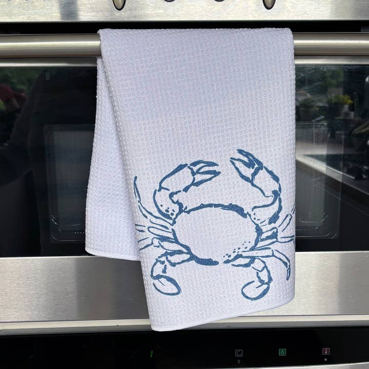Sovende Bjorn - Wholesale Tea Towel - Crabby, waffle tea towel1