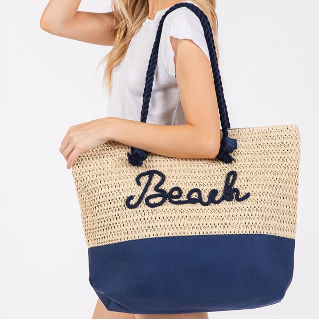 3AM BY H&D ACCESSORIES – wholesale Bärkasse - Dam – FÄRG SYDD REP STRAND BREV OCH REM VIRKAD TYG TOTE11