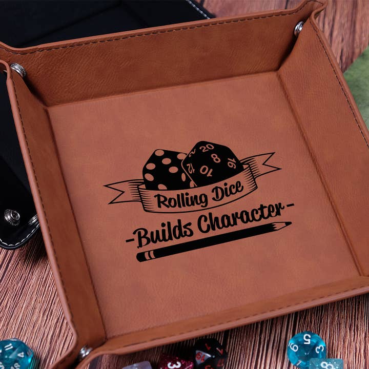 Rolling Dice bygger karaktär - D&D tärningsbricka för wholesale av Level 1 Gamers