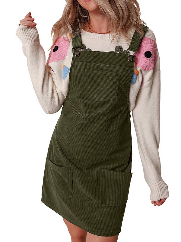 Rosa Clothing - Wholesale Overalls - Women's - vintage old-school Corduroy overalls dress