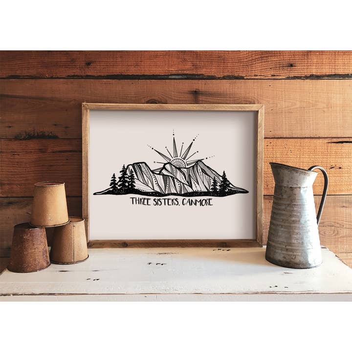Three Sisters, Canmore Print for wholesale by Mountain Mornings