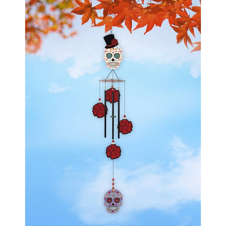 Hvid Skull Kime 38" for engroshandel hos Sunset Vista Designs