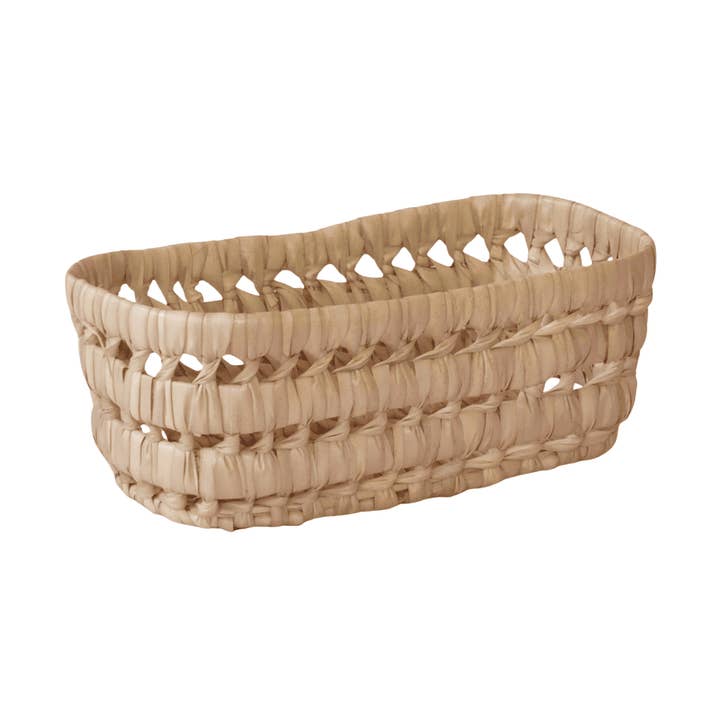 Moroccan palm storage box, wicker basket, 20cm for wholesale by ZocoChic