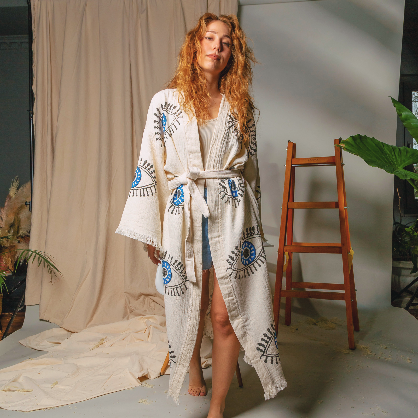 Moa – Großhandel Kaftan – Damen – Türkischer Kaftan-Kimono mit bösem Blick3