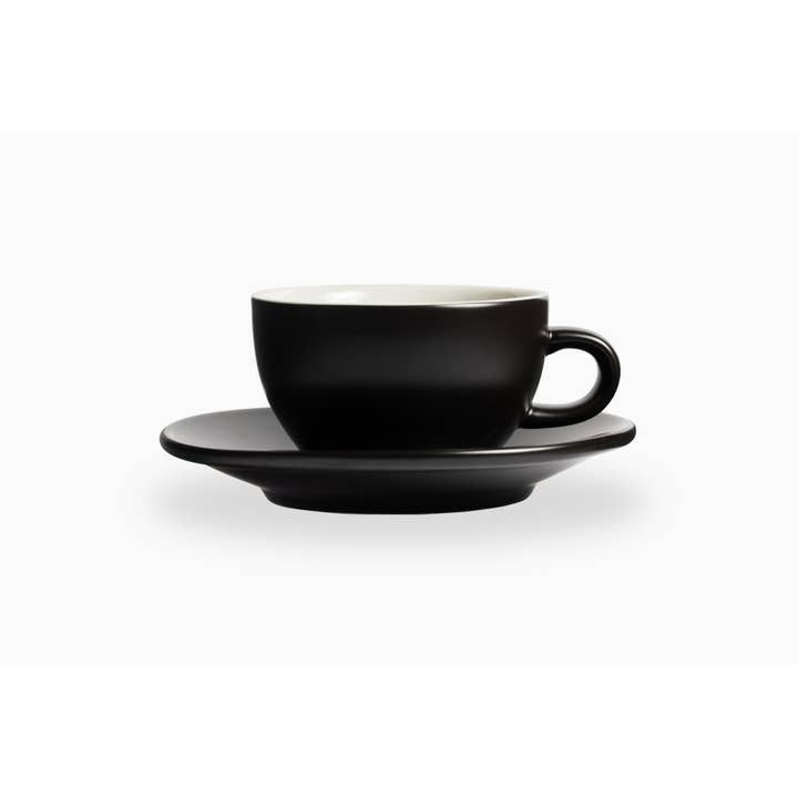 Jaspers Tabletop - Wholesale Coffee/Tea Cup - Cup And Saucer 260 Cc Matt Black Tulipano1