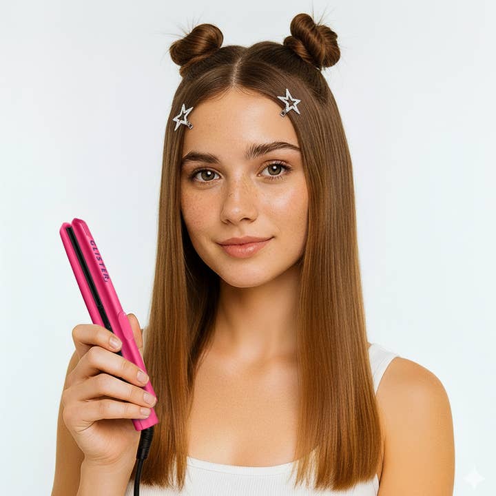 Glister - Wholesale Straightener/Flat Iron - Festival Mini Travel Flat Iron w/ Holographic Bandolier Bag2