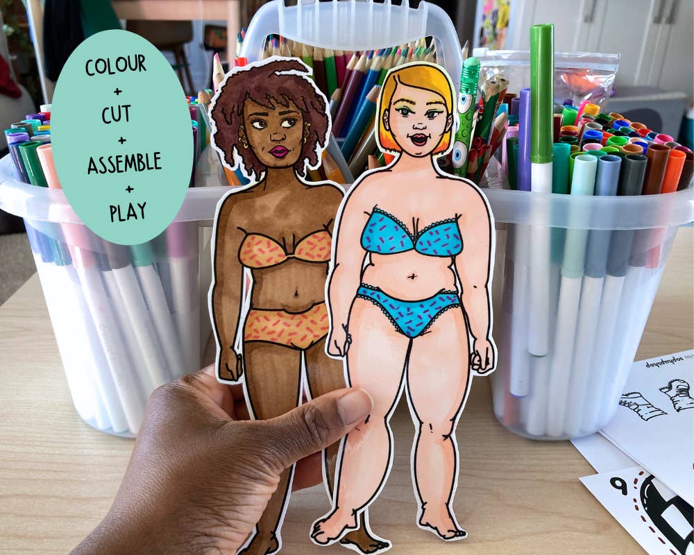 sophupshop - Wholesale DIY Craft Kit - Besties & Buddies Adults - paper doll kit