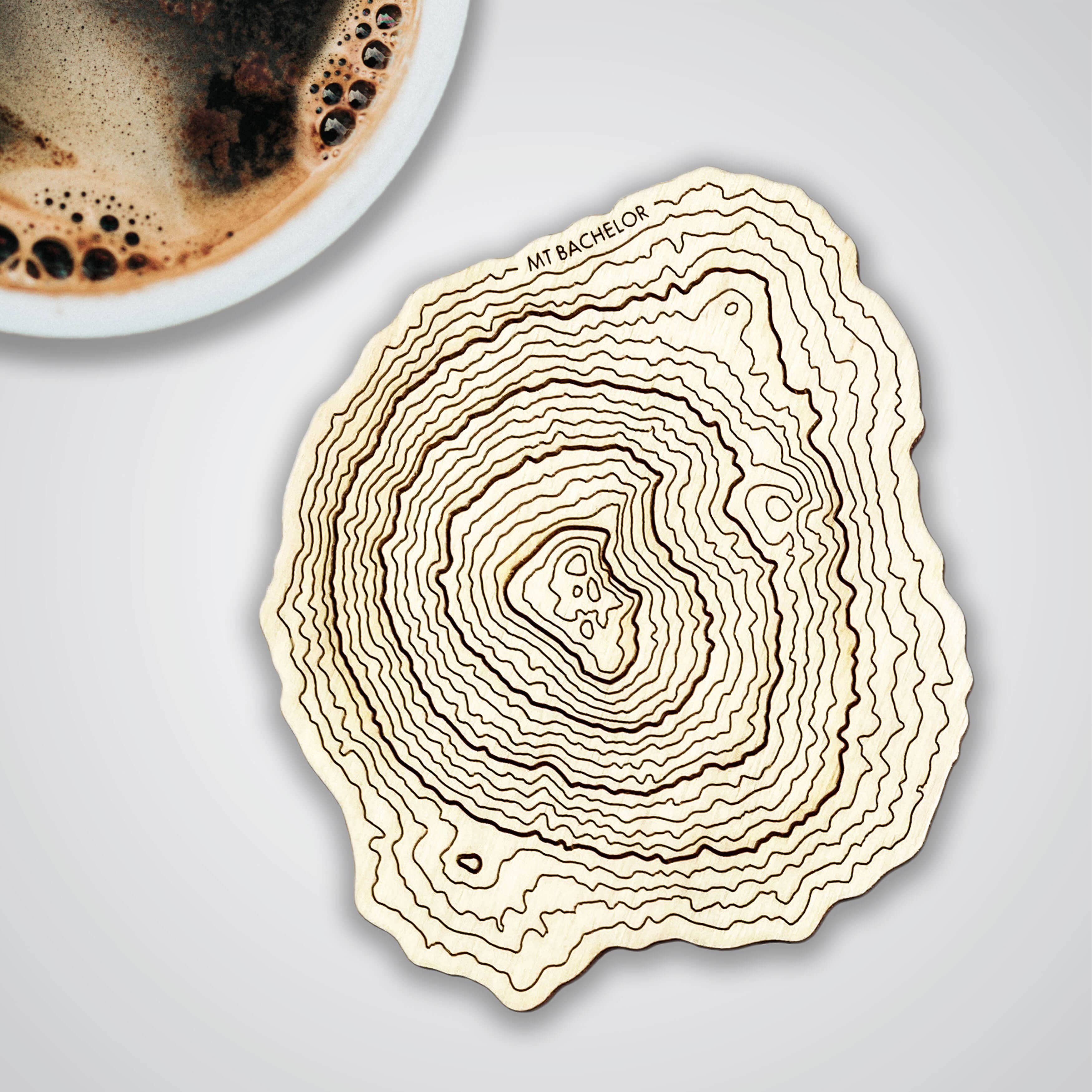 Mt Bachelor Topography Coaster - Single for wholesale by SML | Simple Modern Living