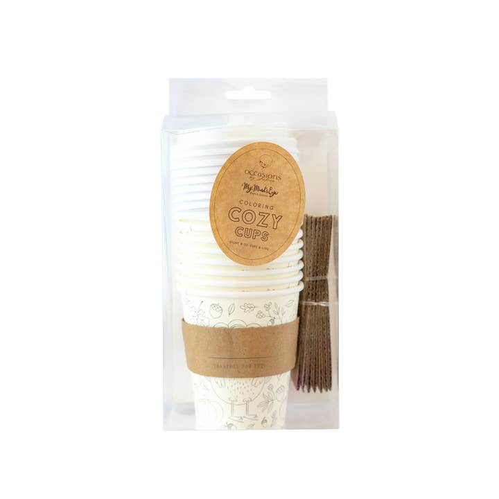 My Mind’s Eye - Wholesale Disposable Cup - THP1012 - Occasions By Shakira - Harvest Coloring Cozy To Go Cup2