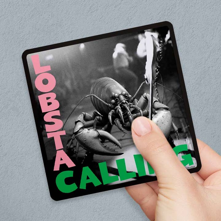 Lobsta Calling Maine Punk Rock Die Cut Sticker for wholesale by RetroPlanet