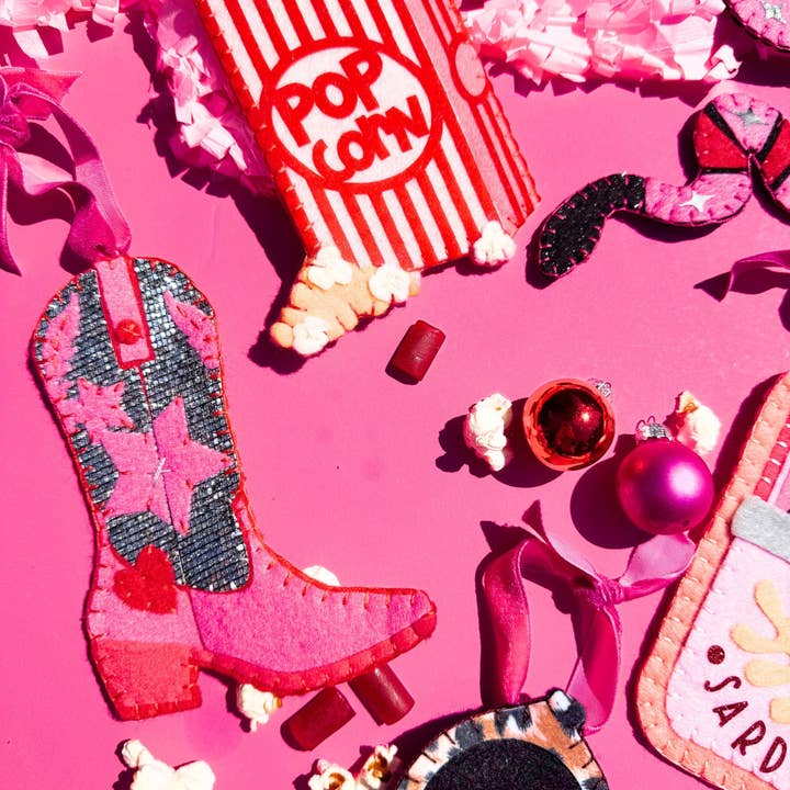 Lemon House Design - Wholesale Ornament - Glitter Cowgirl Boot Ornament7