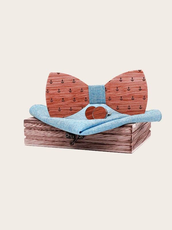 Men's Wooden Bow Tie Box - Sailor for wholesale by Wood&Chic