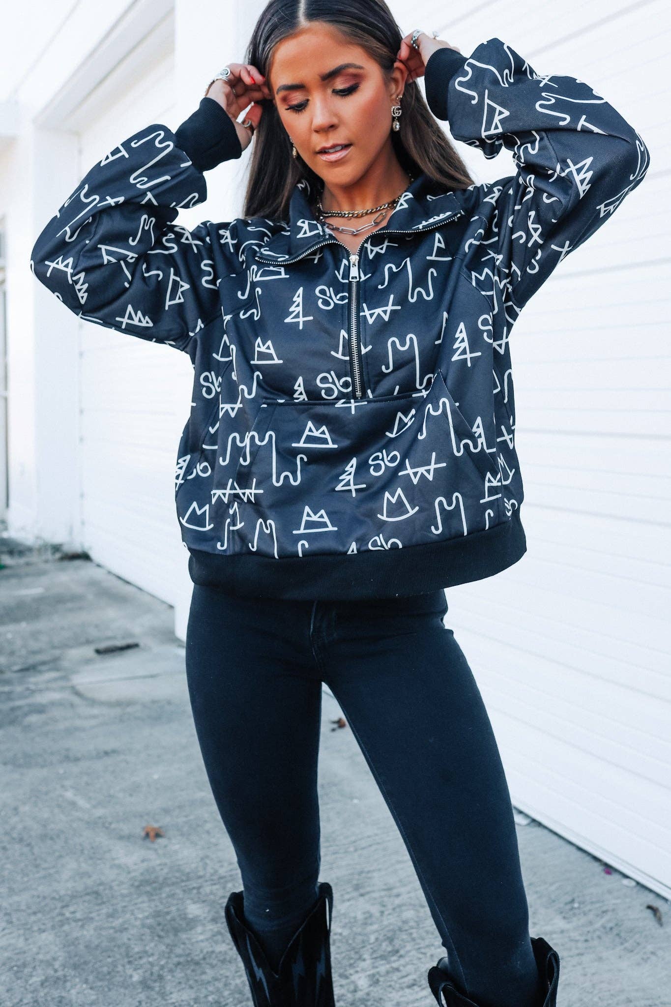 The Front Porch Label - Wholesale Sweatshirt - Women's - Black Brand Pullover1