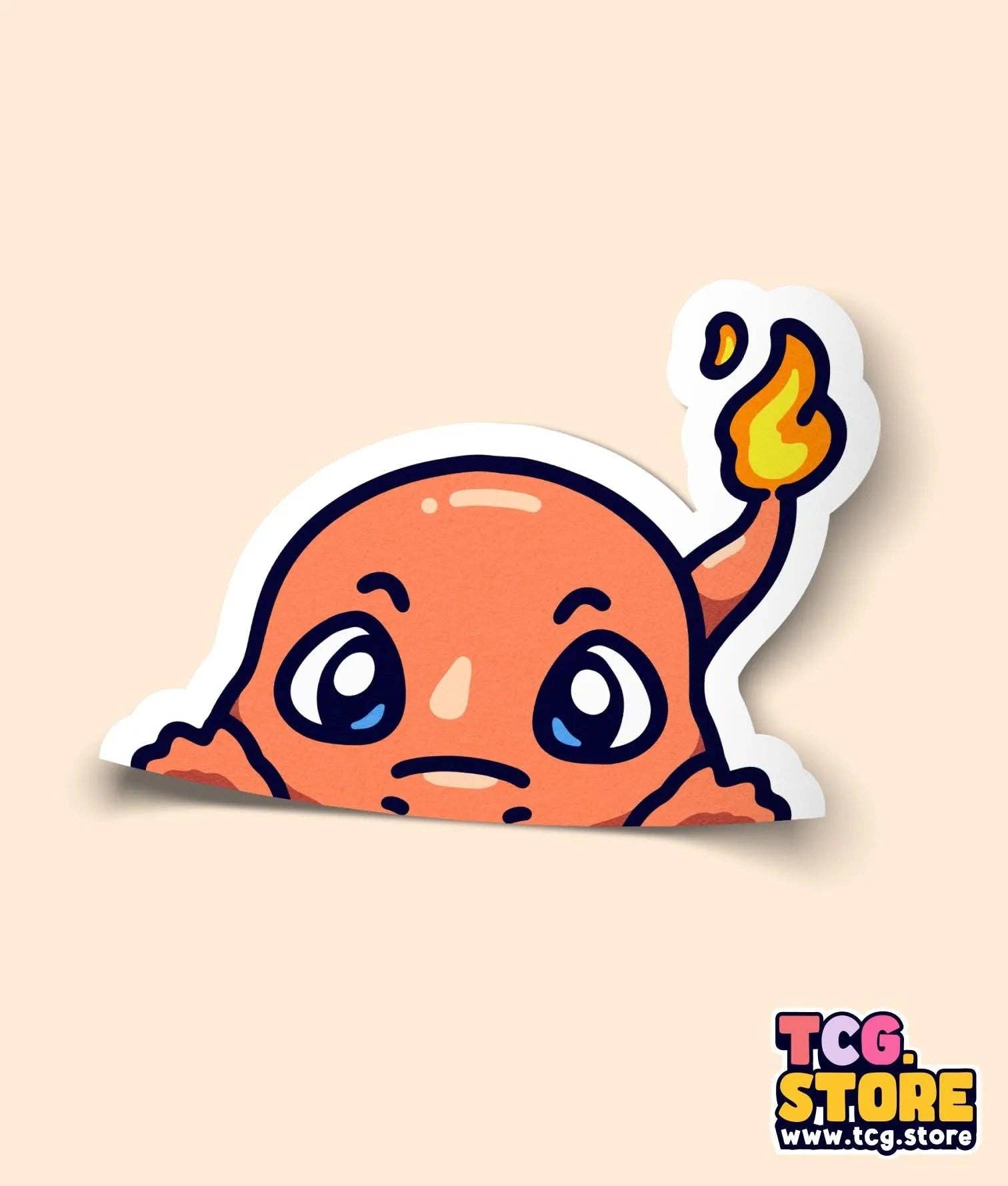 TCG.Store - TCGDOTSTORE - Wholesale Sticker - Charmander Peeking Pokémon Sticker6