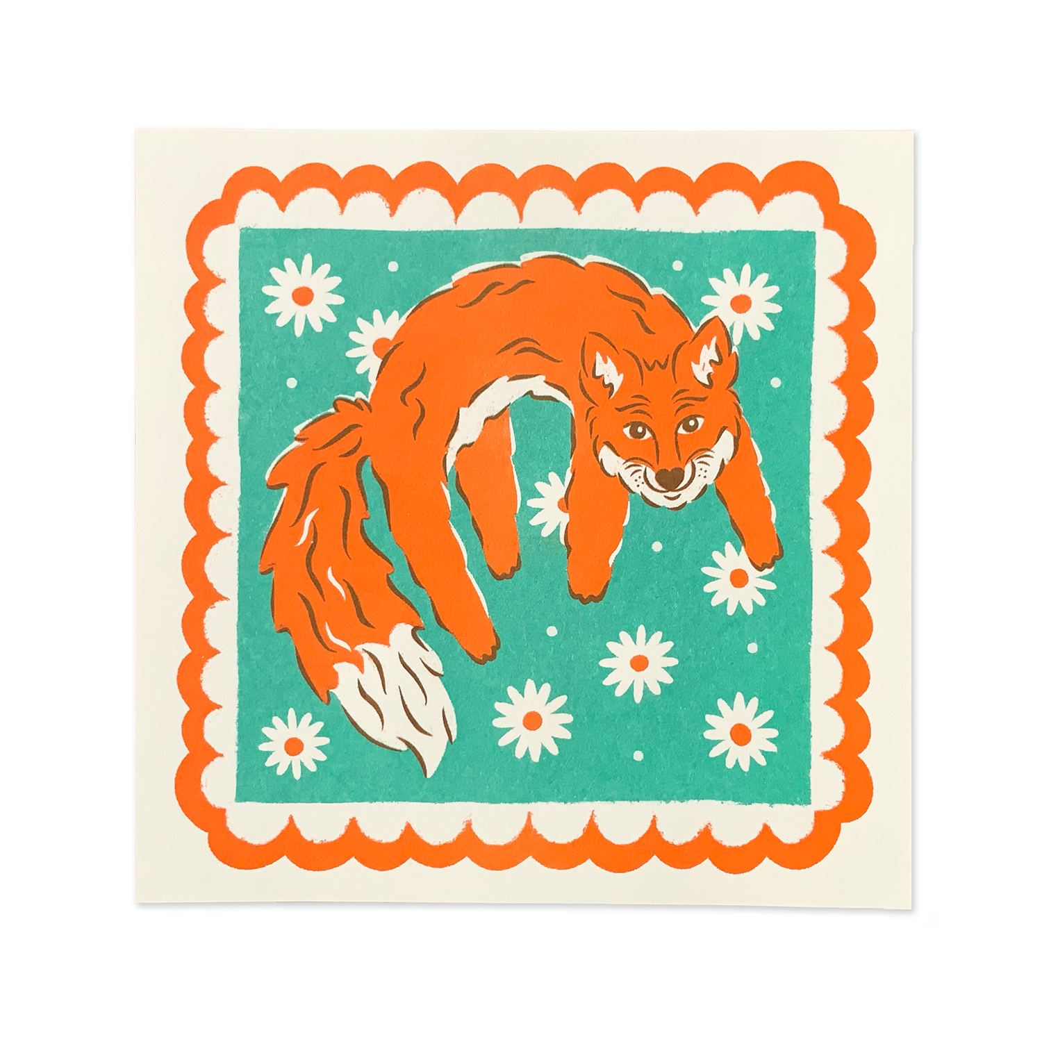 Wildkat Studio - Wholesale Art Print - Fox Risograph Art Print4