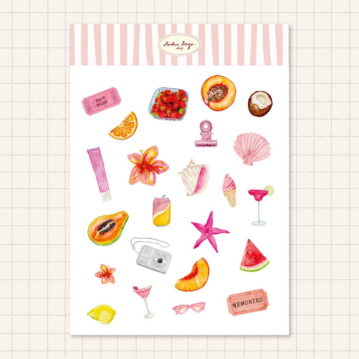 Ark med klistermärken summer girl för wholesale av Studioloujashop