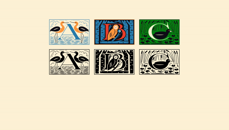 Pigeon Post - Wholesale Sticker - Bird Alphabet Stamps2