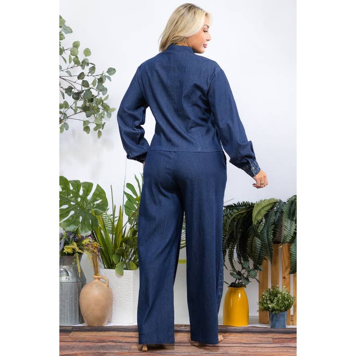 NAVY BLUE PLUS DENIM DESTINY SET for wholesale on Faire2