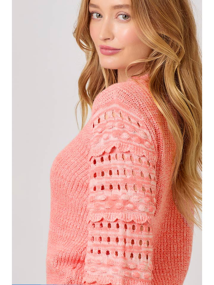 Mystree – Pulôver - Mulher por atacado – 70004 Camisola Manga Texturizada16