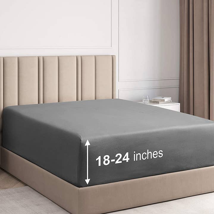 CGK Unlimited - Wholesale Fitted Sheet - 100% Cotton 400 TC Fitted Sheet Only - Fits 18"-24" Mattress