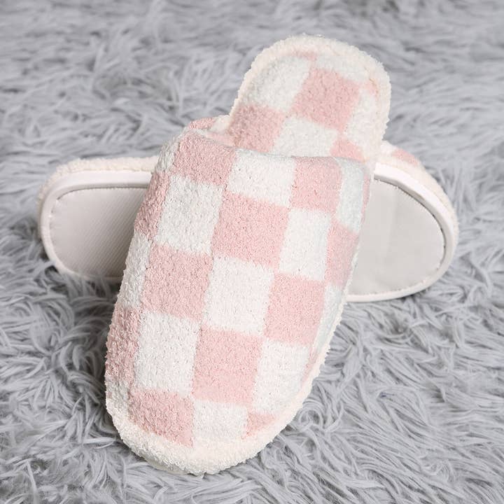 Sensibling Corp. - Wholesale Slippers - Women's - Checkerboard Soft Home Indoor Floor Slippers