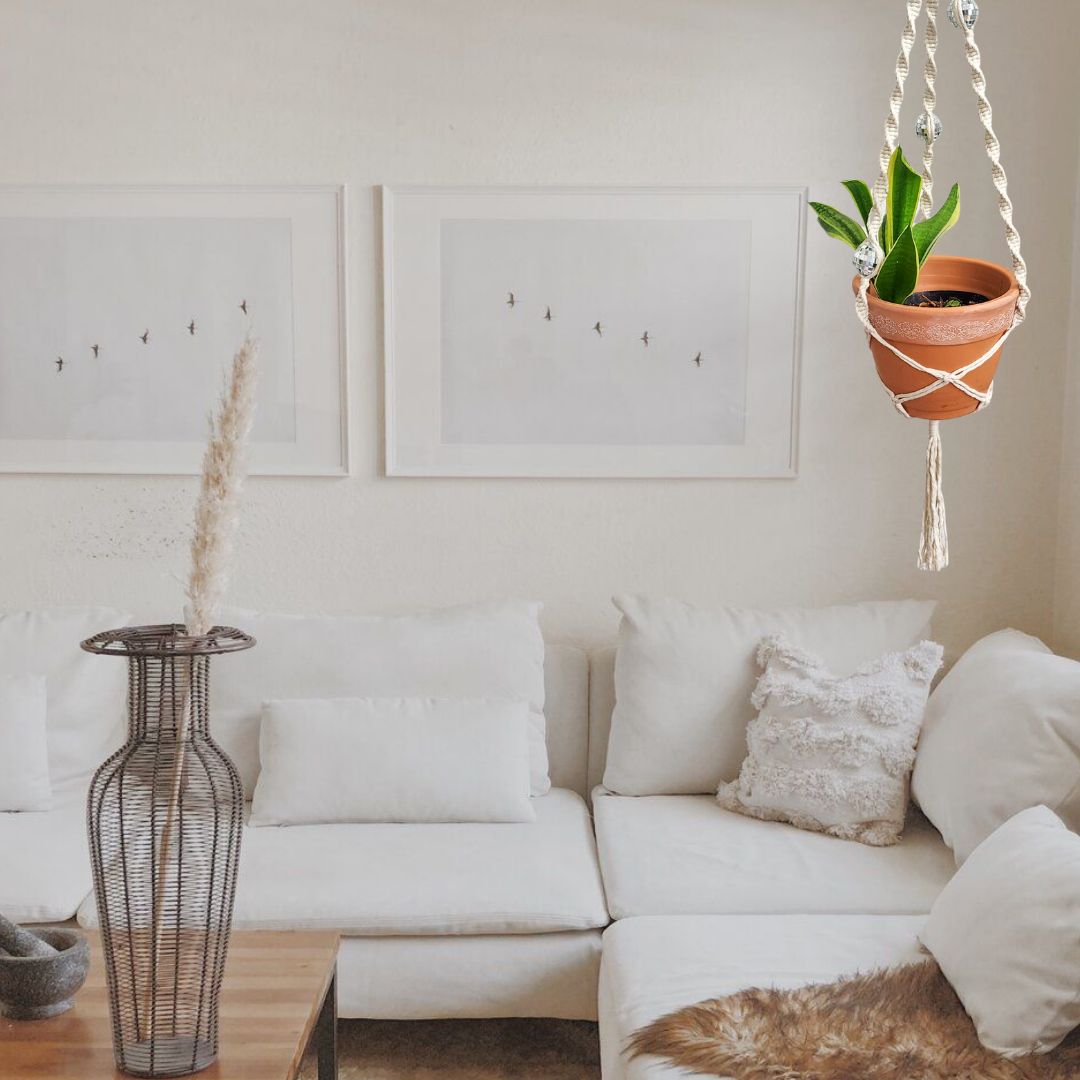 Handmade By Uruba - Wholesale Hanging Planter - Macrame Disco Ball Plant Hanger, Handmade Boho Home Décor10