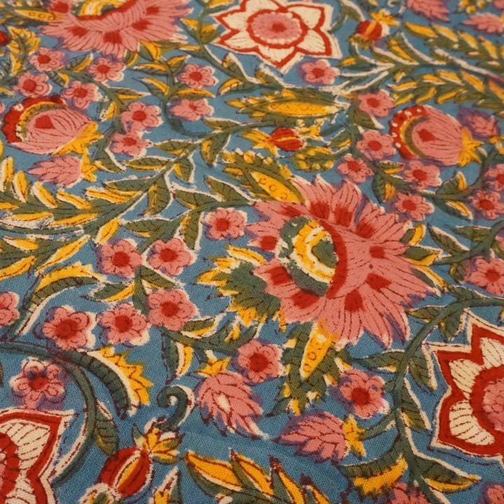 Claire Beaugrand - Wholesale Tablecloth - "Popy" printed cotton rectangular tablecloth2