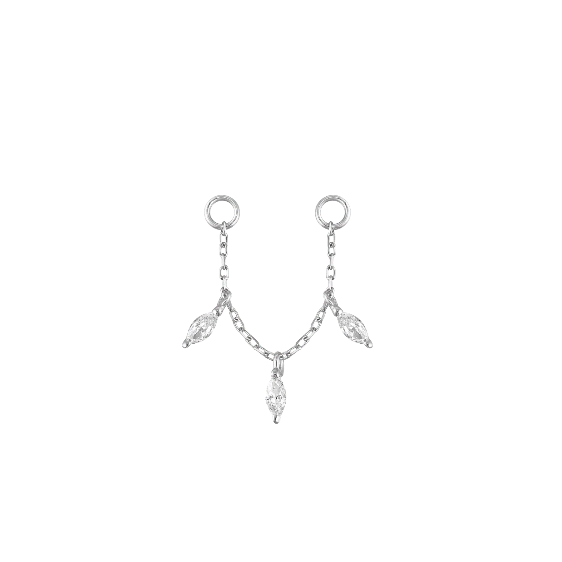 Piercing-zone - Wholesale Dangle Earrings - Lyric - Cz - Chain5