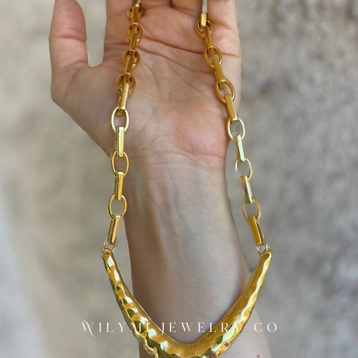 WILYMI Jewelry Co - Wholesale Link & Chain Necklace - Anchor Necklace | 24k Gold Filled | Custom Length2