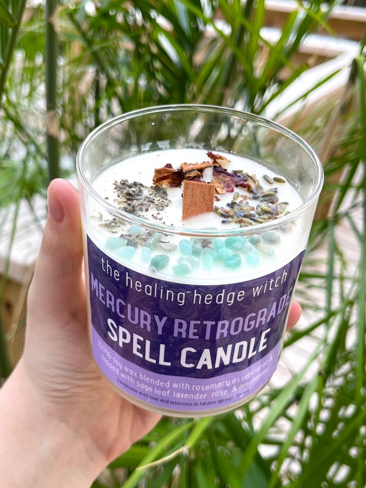 Vela mágica retrógrada de Mercurio para venta al por mayor de The Healing Hedge Witch