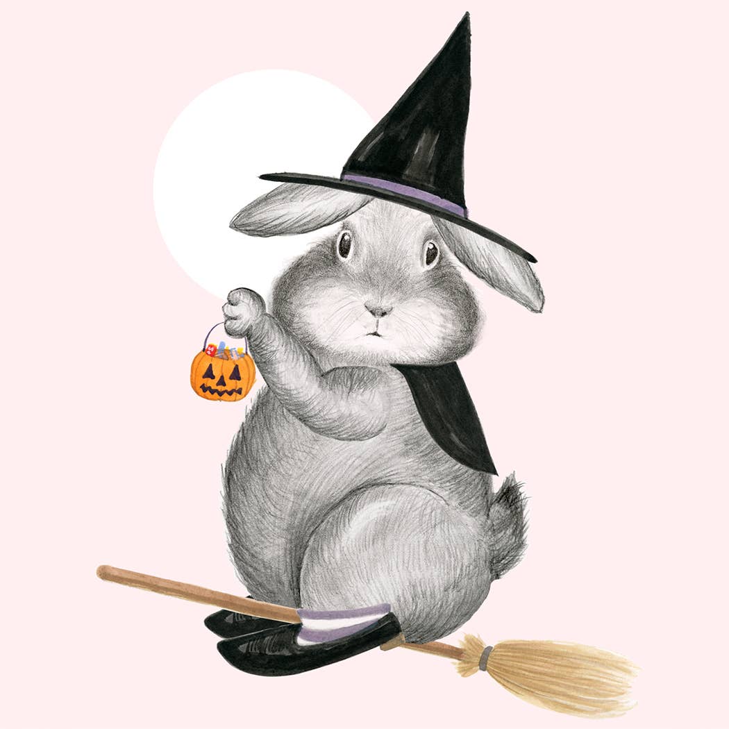 Dear Hancock - Wholesale Halloweenkaartje - Konijntje, heks.1