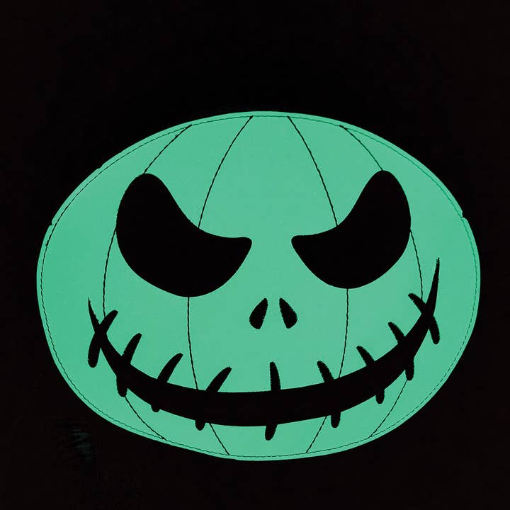 COMECO INC - Wholesale Shoulder Bag - Women's - Glow in the Dark White Jack-O-Lantern Shoulder Bag