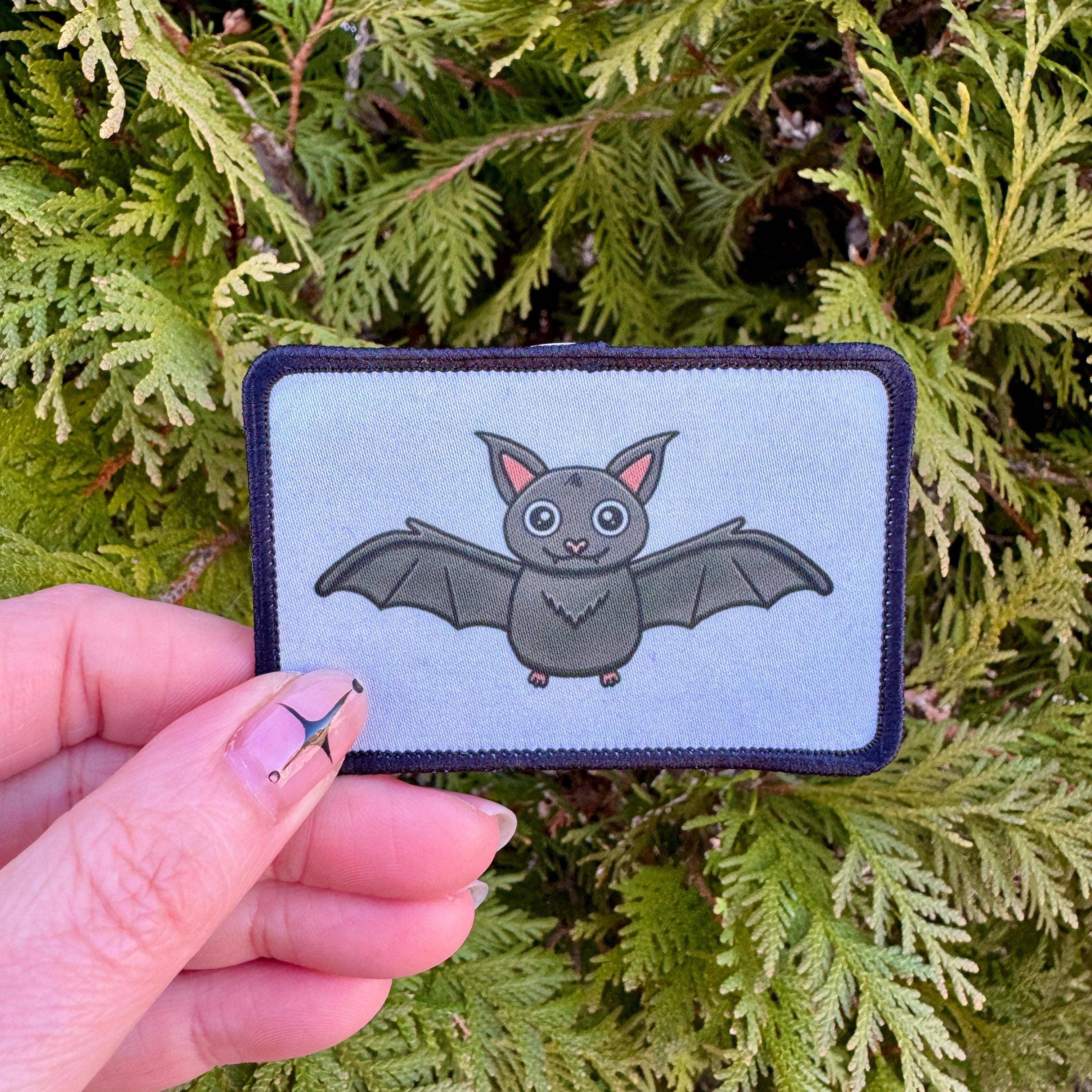 Hawburns Studio - Wholesale Patch - Handmade Bat Adhesive Patch for Bags and Jackets0