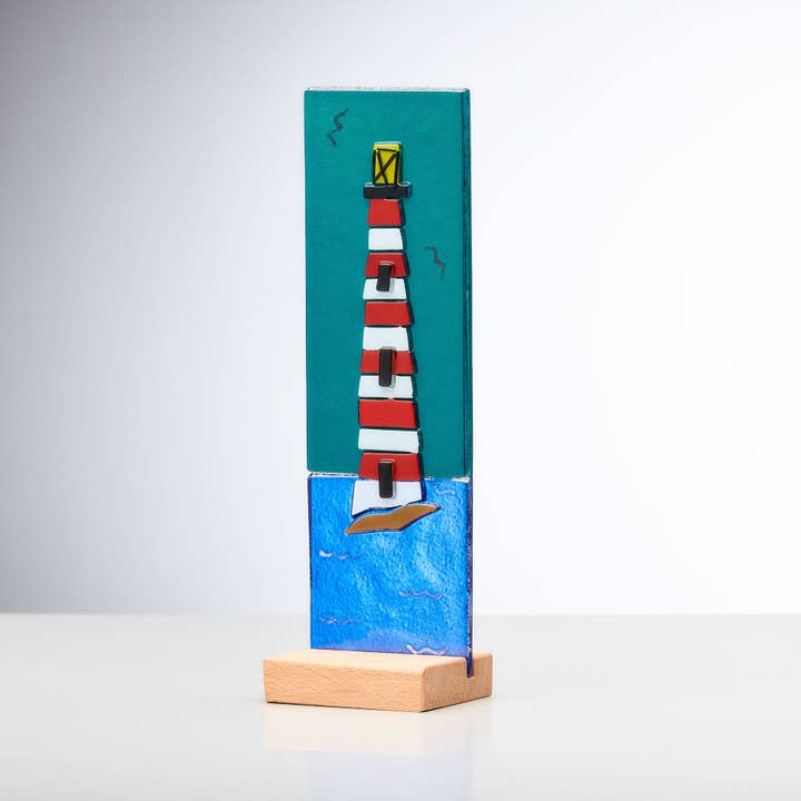 Standing Decorative Lighthouse Plaque for wholesale by Sienna Glass
