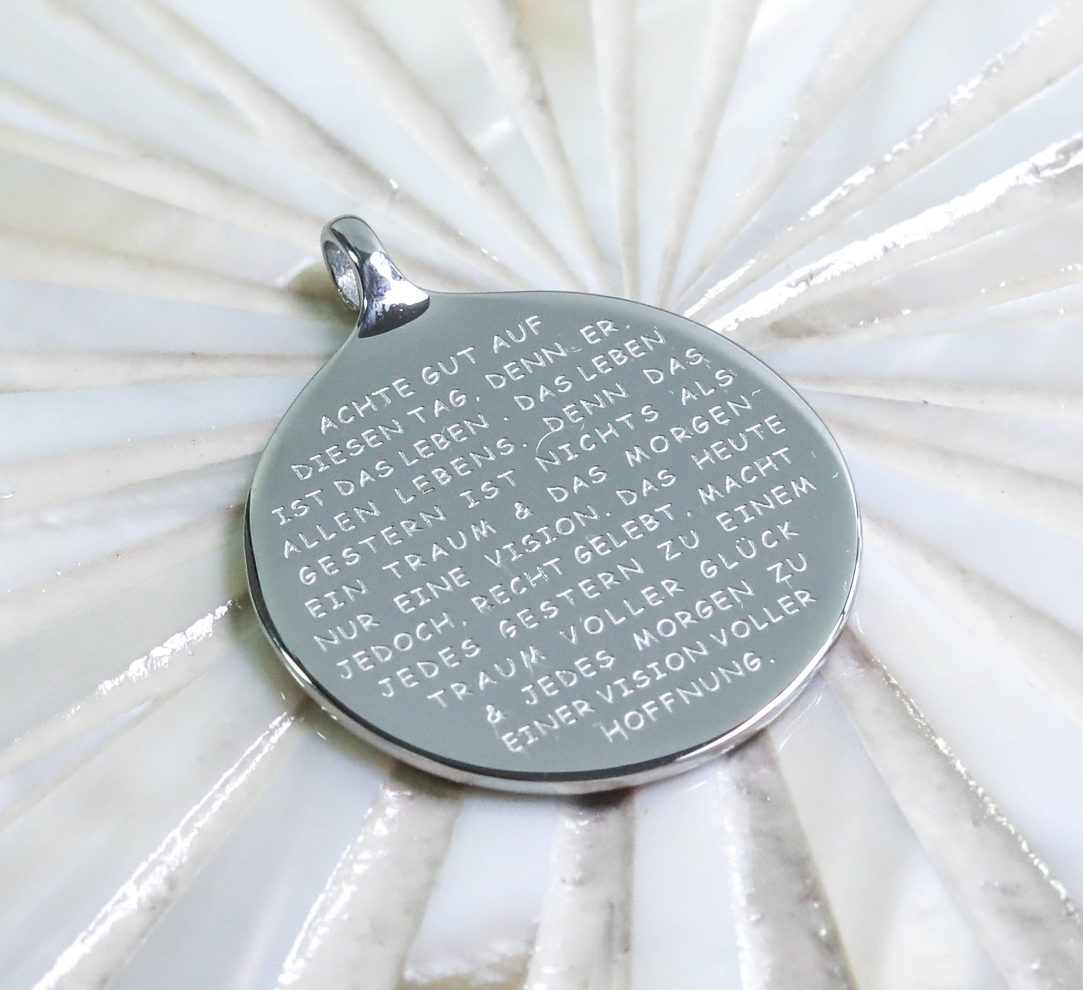 Mein Mantra - Wholesale Pendant/Charm Necklace - RUMI Pendant "TAKE GOOD CARE" with Ball Chain0