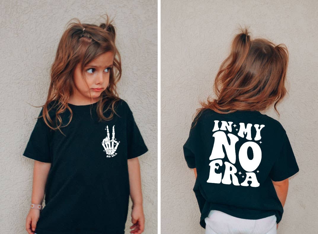 Black In My No Era Kids Tee for wholesale on Faire0