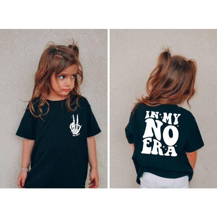 Black In My No Era Kids Tee for wholesale on Faire