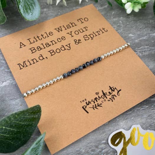 The Persnickety Co - Venta al por mayor Pulsera de cuentas - Pulsera de cuentas de un pequeño deseo de paz y protección