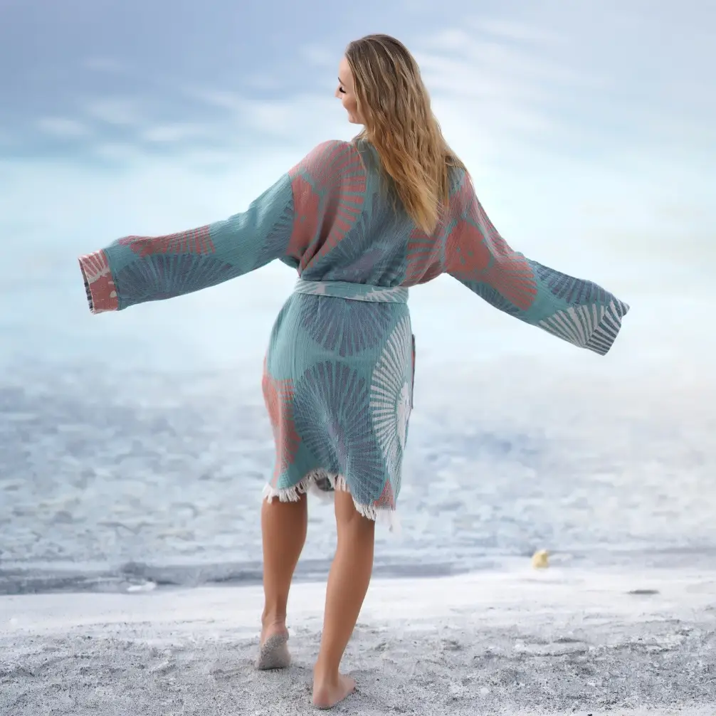 Bagno Milano - Vente Peignoir – femme - Collection de peignoirs et ponchos en peshtemal bio Bagno Milano7