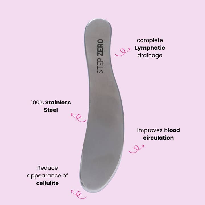 STEP ZERO Skincare - Wholesale Gua Sha Tool - Body Gua Sha, Stainless Steel | Zero Waste