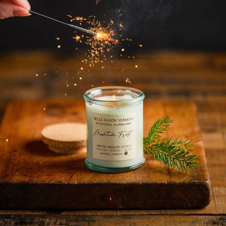 Belle Savon Vermont - Wholesale Jar/Filled Candle - Coconut Soy Candles, Recycled Glass 4ounce, Vermont Handmade16