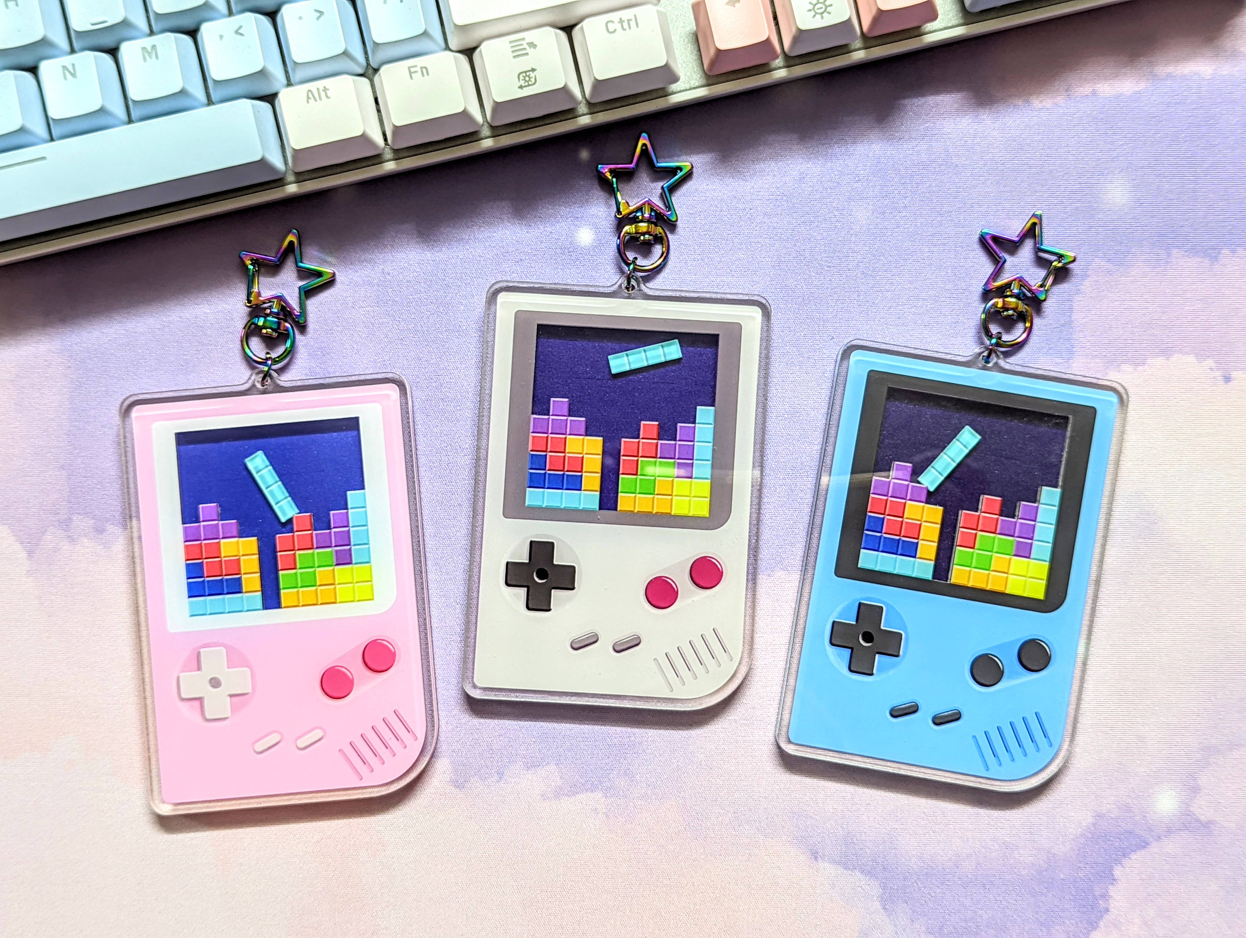 Bubbly Seed LLC - Vente Porte-clés – femme - Porte-clés en acrylique Gameboy Shaker6