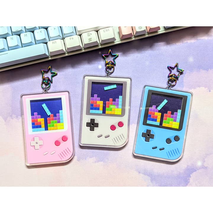 Bubbly Seed LLC - Vente Porte-clés – femme - Porte-clés en acrylique Gameboy Shaker6