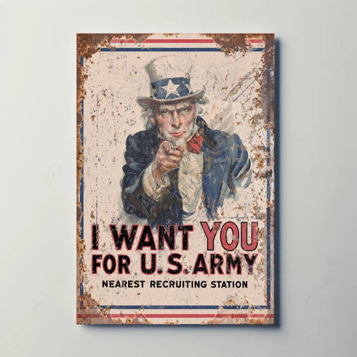 I Want You For U.S. Army WW2 Metal Sign for wholesale by Auto Junk UK Ltd