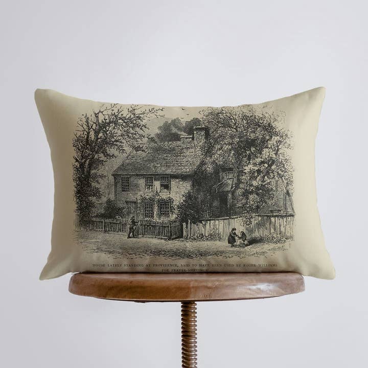 Vintage huizen | 18x12 | Vintage fotografie | Primitieve inrichting | Boerderijinrichting | Woondecoratie | Lendenkussen | Bankkussens | Cadeau voor haar voor wholesale door UniikPillows