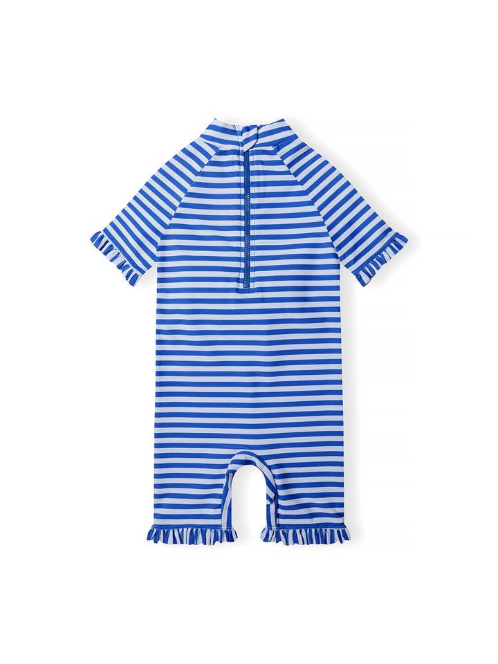 Minoti sp. z o.o. - Wholesale One Piece Swimsuit - Kids - 2 Piece Rash Suit and Hat Set with Frill